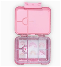 MUM MADE YUM Bento Madkasse Large Glitrende Rosa Regnbue